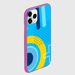 Чехол iPhone 11 Pro матовый Геометрические фигуры, цвет: 3D-фиолетовый — фото 2