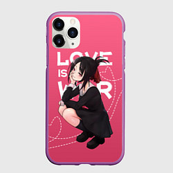 Чехол iPhone 11 Pro матовый Love is war, цвет: 3D-фиолетовый