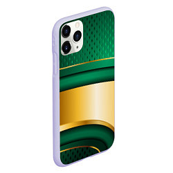 Чехол iPhone 11 Pro матовый GREEN GOLD 3D, цвет: 3D-светло-сиреневый — фото 2