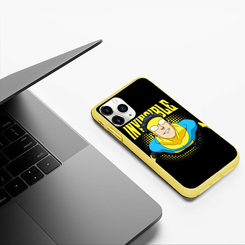 Чехол iPhone 11 Pro матовый Invincible / 3D-Желтый – фото 3