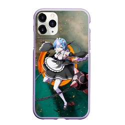 Чехол iPhone 11 Pro матовый Rem, цвет: 3D-светло-сиреневый