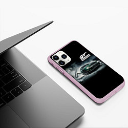 Чехол iPhone 11 Pro матовый Ford mustang, цвет: 3D-розовый — фото 2