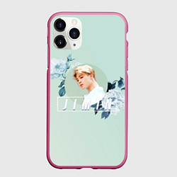 Чехол iPhone 11 Pro матовый Чимин в цветах, цвет: 3D-малиновый