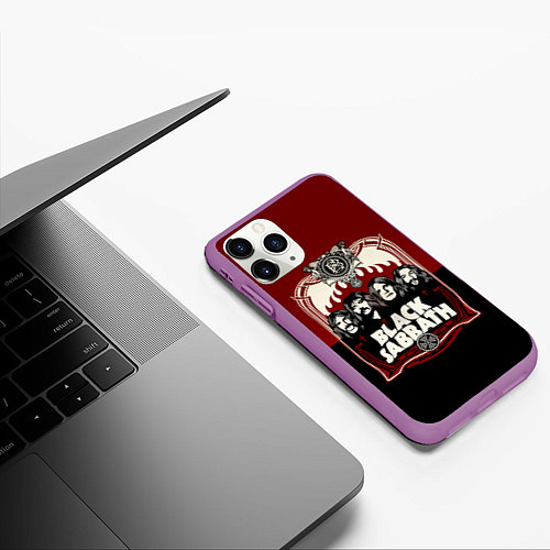 Чехол iPhone 11 Pro матовый Black Sabbath / 3D-Фиолетовый – фото 3