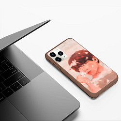 Чехол iPhone 11 Pro матовый J-Hope ART, цвет: 3D-коричневый — фото 2