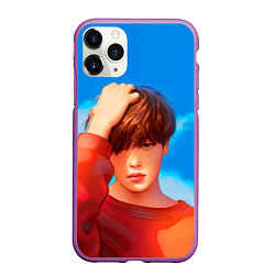 Чехол iPhone 11 Pro матовый Park Jimin Art, цвет: 3D-фиолетовый