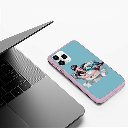 Чехол iPhone 11 Pro матовый BTS in cup / 3D-Розовый – фото 3