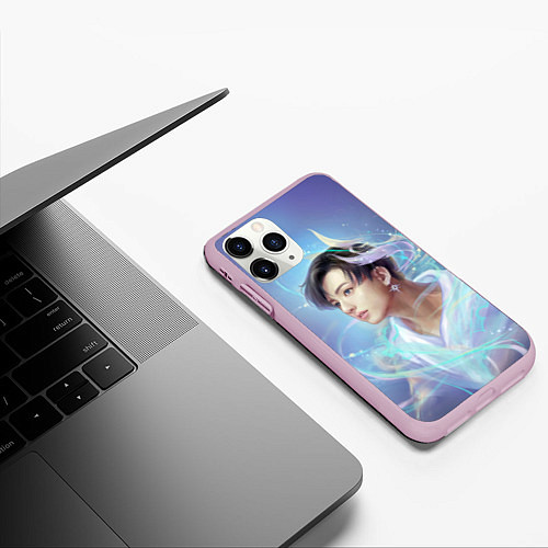 Чехол iPhone 11 Pro матовый Jeon BTS / 3D-Розовый – фото 3