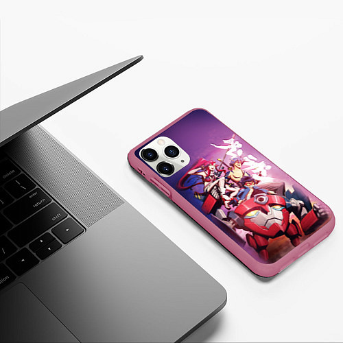 Чехол iPhone 11 Pro матовый Gurren Lagann / 3D-Малиновый – фото 3