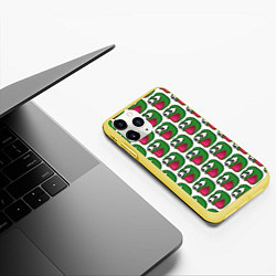 Чехол iPhone 11 Pro матовый Poggers Pattern, цвет: 3D-желтый — фото 2