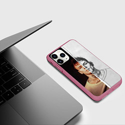 Чехол iPhone 11 Pro матовый Niletto side, цвет: 3D-малиновый — фото 2