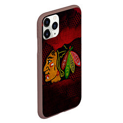 Чехол iPhone 11 Pro матовый CHICAGO NHL, цвет: 3D-коричневый — фото 2