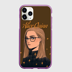 Чехол iPhone 11 Pro матовый Alice Quinn, цвет: 3D-фиолетовый