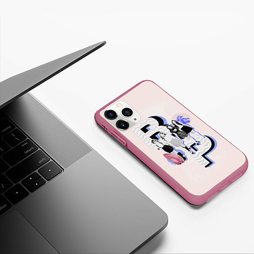 Чехол iPhone 11 Pro матовый BP Style / 3D-Малиновый – фото 3