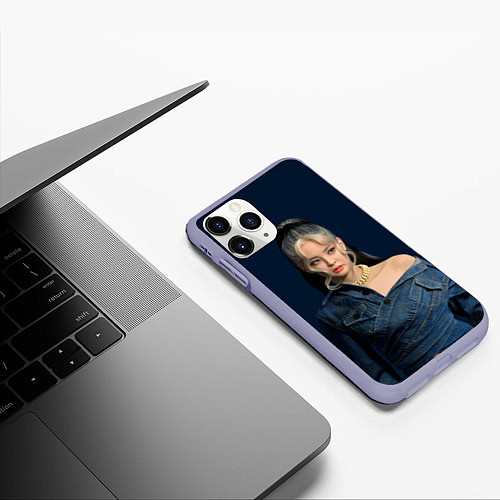 Чехол iPhone 11 Pro матовый Jennie jeans / 3D-Светло-сиреневый – фото 3