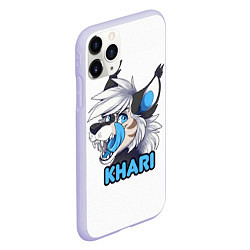 Чехол iPhone 11 Pro матовый Furry wolf Khari, цвет: 3D-светло-сиреневый — фото 2