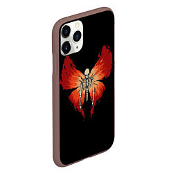 Чехол iPhone 11 Pro матовый Butterfly Skeleton, цвет: 3D-коричневый — фото 2