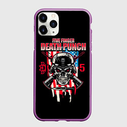 Чехол iPhone 11 Pro матовый 5FDP Five Finger Death Punch, цвет: 3D-фиолетовый