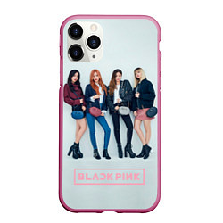 Чехол iPhone 11 Pro матовый Blackpink Squad, цвет: 3D-малиновый