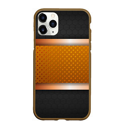 Чехол iPhone 11 Pro матовый 3d gold black, цвет: 3D-коричневый