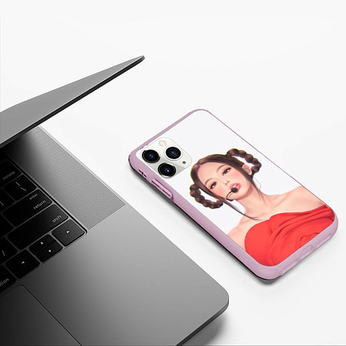 Чехол iPhone 11 Pro матовый Sweet Jannie / 3D-Розовый – фото 3