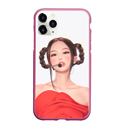 Чехол iPhone 11 Pro матовый Sweet Jannie, цвет: 3D-малиновый