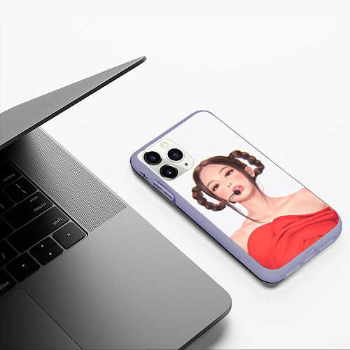 Чехол iPhone 11 Pro матовый Sweet Jannie / 3D-Светло-сиреневый – фото 3