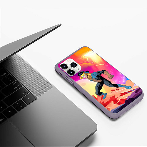 Чехол iPhone 11 Pro матовый Марк Грэйсон Неуязвимый / 3D-Серый – фото 3