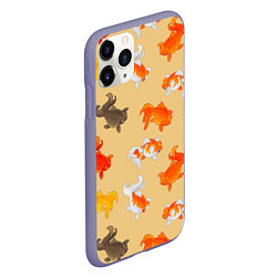 Чехол iPhone 11 Pro матовый Рыбки, цвет: 3D-серый — фото 2