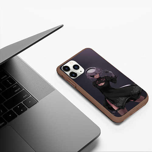 Чехол iPhone 11 Pro матовый Nier / 3D-Коричневый – фото 3