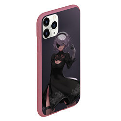 Чехол iPhone 11 Pro матовый Nier, цвет: 3D-малиновый — фото 2