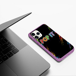 Чехол iPhone 11 Pro матовый POP IT SIMPLE DIMPLE, цвет: 3D-фиолетовый — фото 2