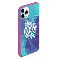 Чехол iPhone 11 Pro матовый VOLKSWAGEN, цвет: 3D-фиолетовый — фото 2