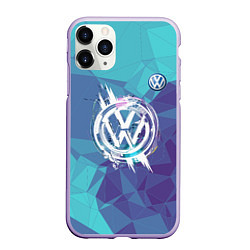 Чехол iPhone 11 Pro матовый VOLKSWAGEN, цвет: 3D-светло-сиреневый