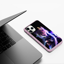 Чехол iPhone 11 Pro матовый Keqing - Геншин Импакт, цвет: 3D-розовый — фото 2