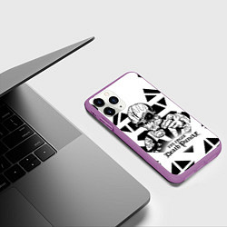 Чехол iPhone 11 Pro матовый Five Finger Death Punch, цвет: 3D-фиолетовый — фото 2