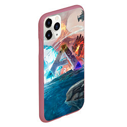 Чехол iPhone 11 Pro матовый Ark battelfield, цвет: 3D-малиновый — фото 2