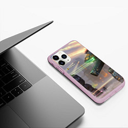 Чехол iPhone 11 Pro матовый Боевая техника, цвет: 3D-розовый — фото 2