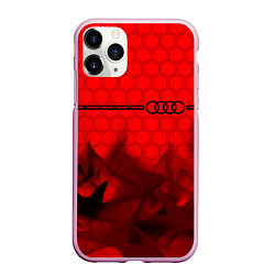 Чехол iPhone 11 Pro матовый Audi - Racing Line, цвет: 3D-розовый