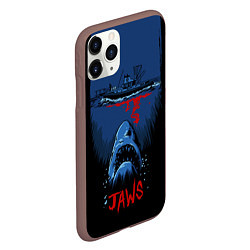 Чехол iPhone 11 Pro матовый Jaws movie, цвет: 3D-коричневый — фото 2