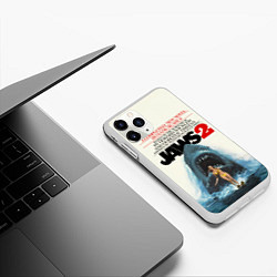 Чехол iPhone 11 Pro матовый Jaws 2, цвет: 3D-белый — фото 2