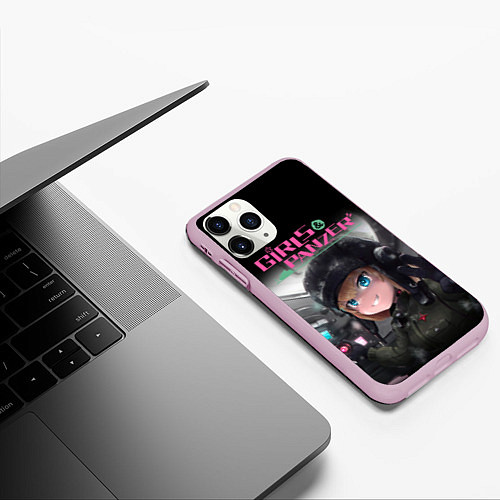 Чехол iPhone 11 Pro матовый Девушки и танки Girls und Panzer Z / 3D-Розовый – фото 3