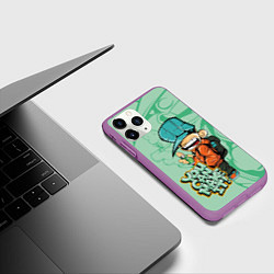 Чехол iPhone 11 Pro матовый Люблю граффити, цвет: 3D-фиолетовый — фото 2