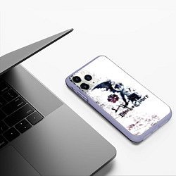 Чехол iPhone 11 Pro матовый Чёрный демонический Аста Либе, цвет: 3D-светло-сиреневый — фото 2