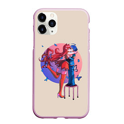 Чехол iPhone 11 Pro матовый Ameri and Iruma, цвет: 3D-розовый