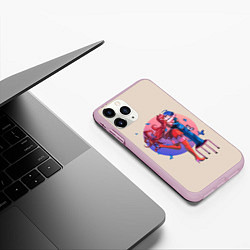 Чехол iPhone 11 Pro матовый Ameri and Iruma, цвет: 3D-розовый — фото 2