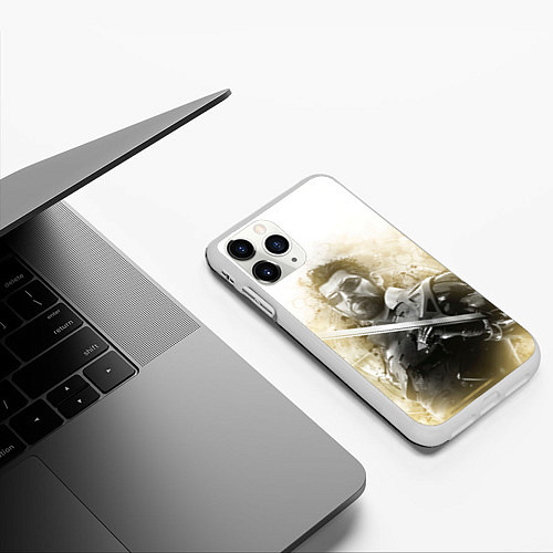 Чехол iPhone 11 Pro матовый Adam / 3D-Белый – фото 3