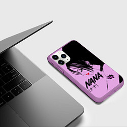 Чехол iPhone 11 Pro матовый Нана аниме, цвет: 3D-фиолетовый — фото 2