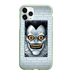 Чехол iPhone 11 Pro матовый Death Note надписи Рюк, цвет: 3D-салатовый