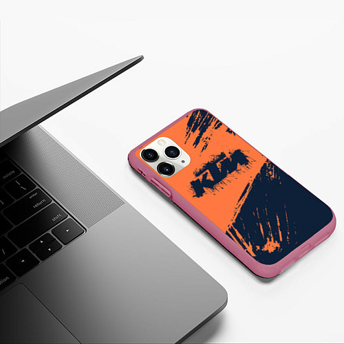 Чехол iPhone 11 Pro матовый KTM ГРАНЖ Z / 3D-Малиновый – фото 3